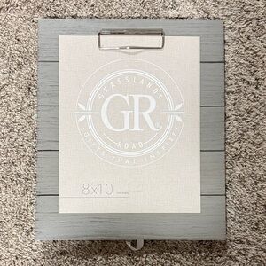 Grasslands Road Gray Wooden Clipboard Photo Frame with Cream Insert